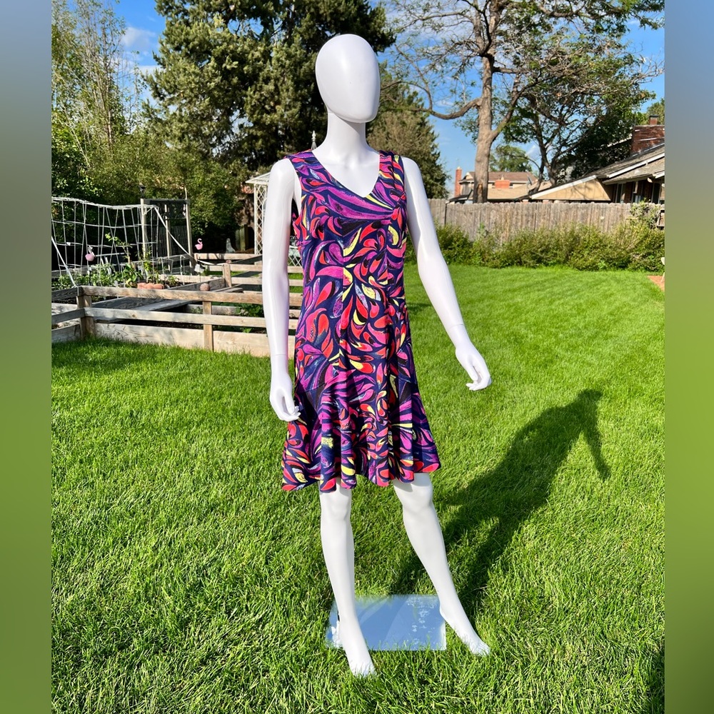 Donna Morgan Abstract Floral Dress